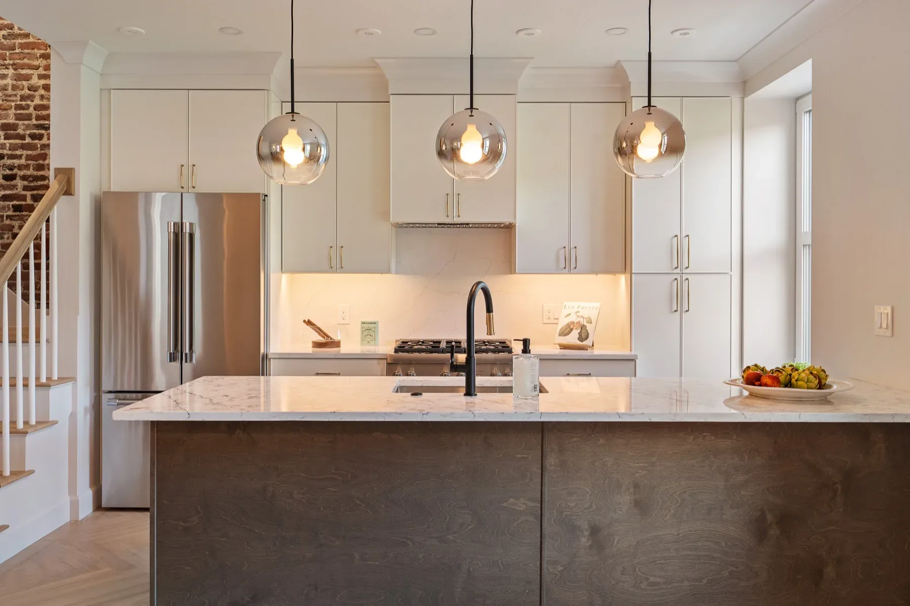 Professionally photographed kitchen in Unit 5 at 75 Lubec Street