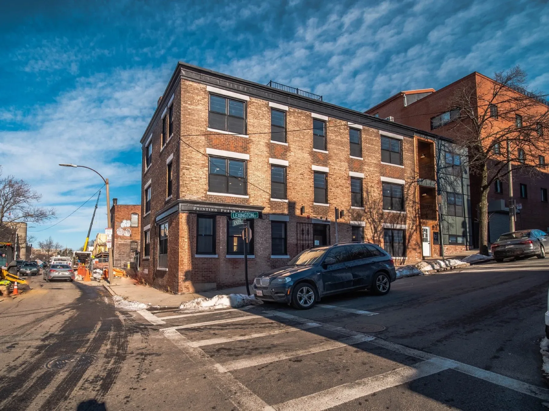 Finished residence at Printing Press Lofts, view 1