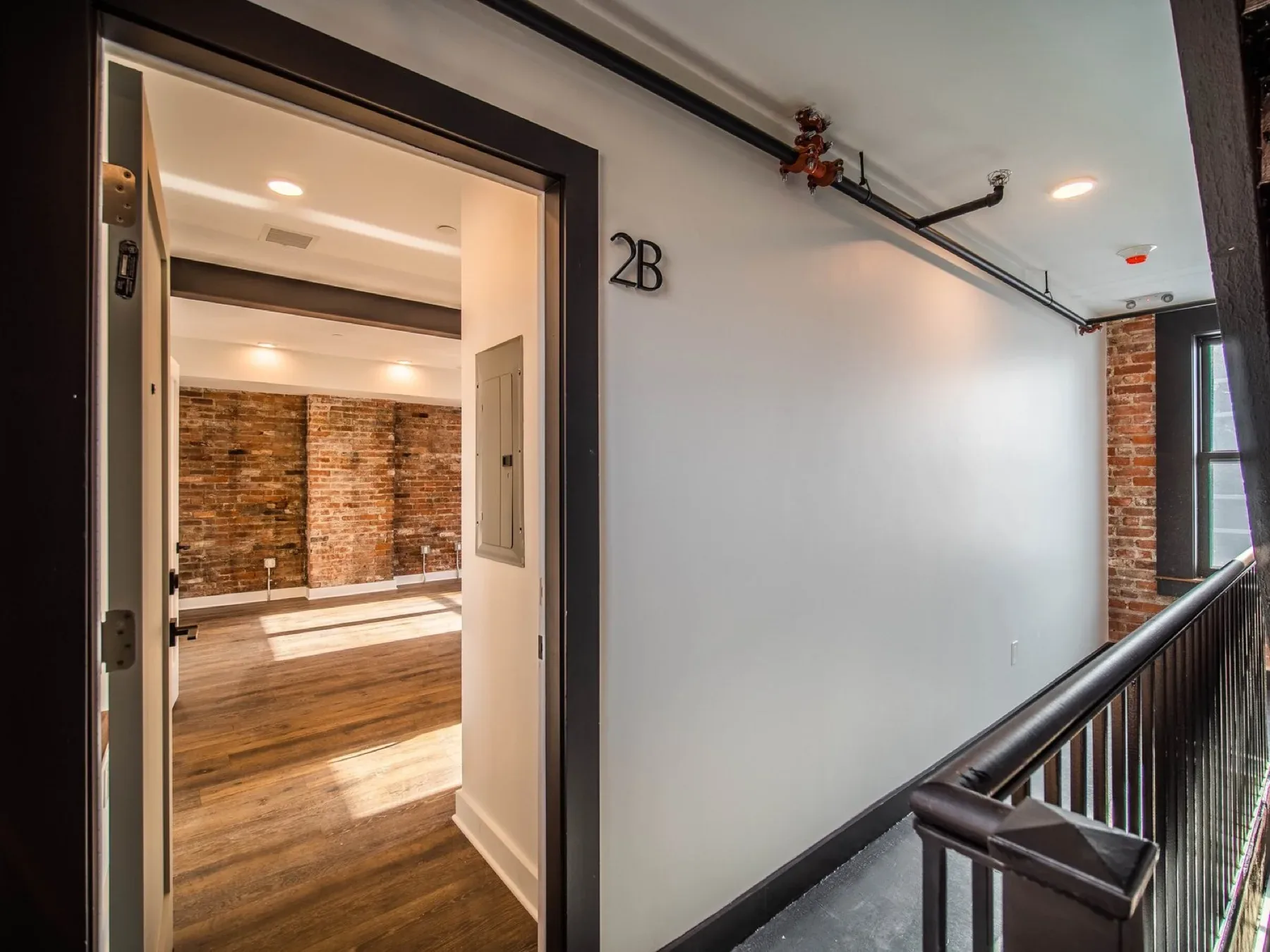 Finished residence at Printing Press Lofts, view 2